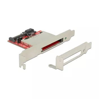 Leitor de cartões DeLOCK 91495 SATA interno preto vermelho prateado