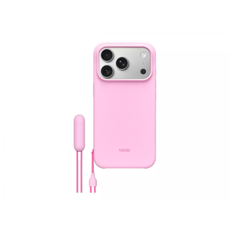 Capa com suporte Apple Beats iPhone 17 Pro MagSafe Camera Control rosa