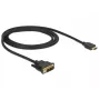 Adaptador de cabo de vídeo DeLOCK 85582 1 m HDMI Type-A DVI-D preto