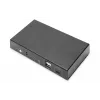 DIGITUS DS-12901 - Switch KVM/áudio/USB - 4K 30 Hz, entrada USB-C/USB/HDMI, saída HDMI, rede