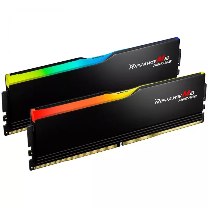 DIMM 64 GB DDR5-6000 (2x 32 GB) Dual-Kit, memória RAM preta, F5-6000J2836G32GX2-RM5NRK, Ripjaws M5 Neo, AMD EXPO