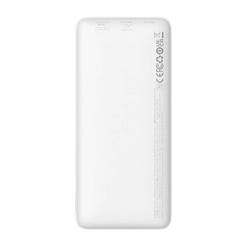 Powerbank Baseus Airpow polímero de lítio 10000 mAh 20 W branco