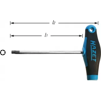 Hazet Chave de fendas Torx Workshop Tamanho T 25 Comprimento da lâmina: 110 mm (828-T25)