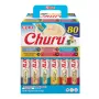 Comida húmida para gatos INABA Churu 80P receita de atum — 80 tubos x 14 g