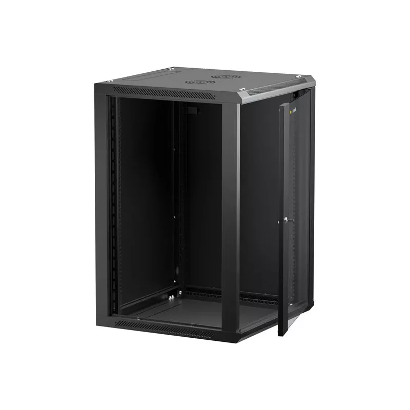 Rack de montagem na parede Netrack 019-180-66-022 preto 18U