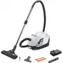 Aspirador vertical Kärcher DS 6 — limpeza a seco, 650 W, capacidade de pó 2 l, HEPA 13, raio de ação 10,2 m, tubo telescópico