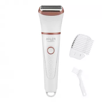 Máquina de barbear a seco e molhado Adler AD 2941 para mulher, branco