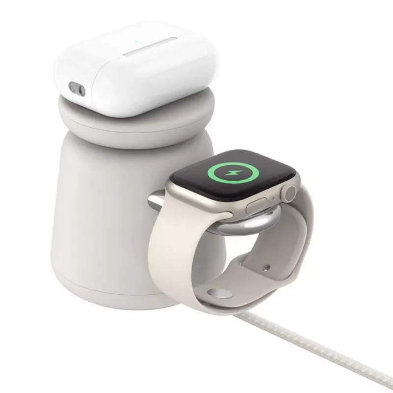 Carregador magnético Qi2 15W Belkin WIZ027VFH37 para iPhone e Apple Watch