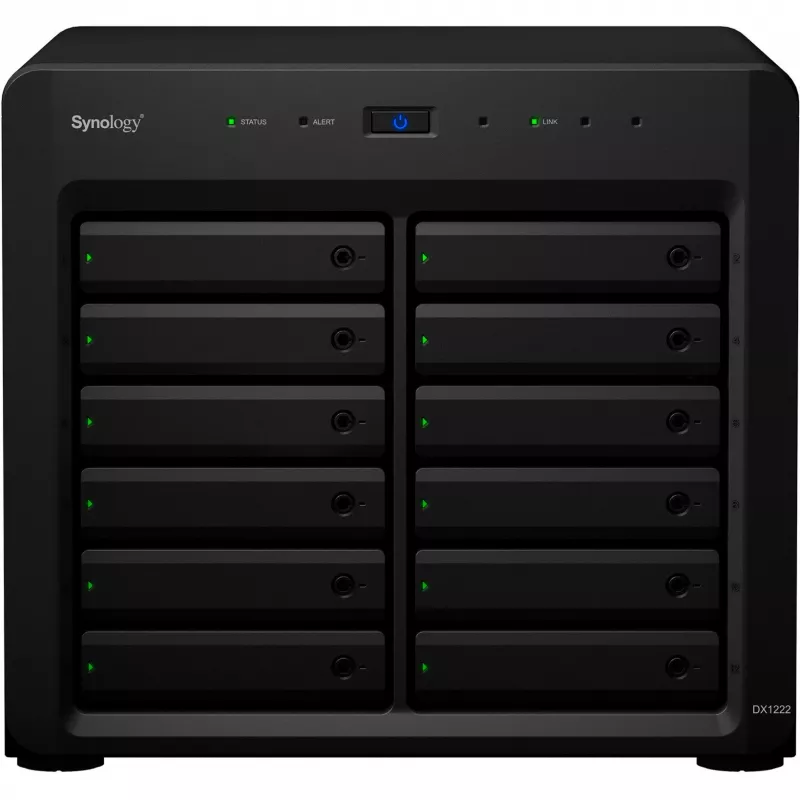 Caixa para HDD/SSD Synology DX1222 12 unidades 192 TB Preto