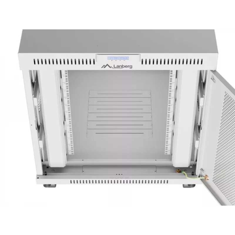 Armário rack LANBERG FF01-8015-23SL 19 polegadas 15 U, cinzento, porta frontal perfurada