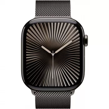 Apple Watch Series 10 GPS + Cellular 46mm Caixa de titânio ardósia com bracelete Milanese ardósia - M/L (MWYW3QF/A)