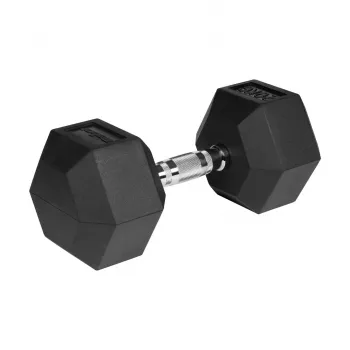 Haltere de ferro fundido revestido a borracha HEX 20 kg REBEL ACTIVE