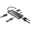 NATEC Fowler Plus USB Type-C preto cinzento MicroSD SD hub