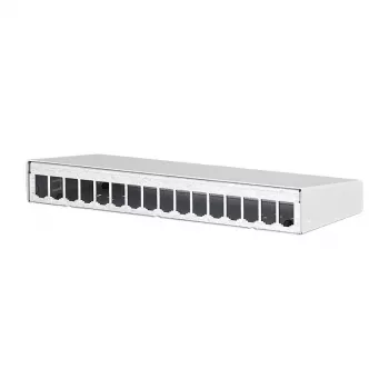 Módulo METZ CONNECT BTR E-DAT - Caixa de instalação de rede - Branco puro, RAL 9010 - 16 portas (130861-1602-E)