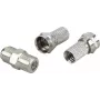 Conector coaxial Schwaiger KVBS70 531 ficha conector fêmea níquel 3 unid.