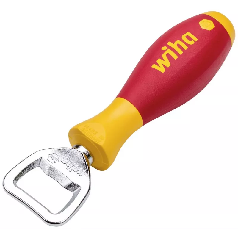 Abridor de garrafas Wiha SoftFinish 04703 – aço inoxidável, ferramenta manual