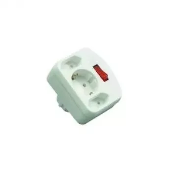 Adaptador de corrente/transformador de tensão REV Kombiadapter 2+1 dobrável