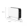 Aquecedor de convecção Mill CO1500MAXWIFI3, 1500 W, WiFi+App, adequado para espaços até 18 m², branco
