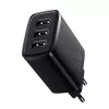 Carregador rápido compacto Baseus, 3x USB, 17 W (Preto)