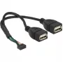 Cabo USB DeLOCK 84933 USB 2.0 0,2 m 2 x USB A preto