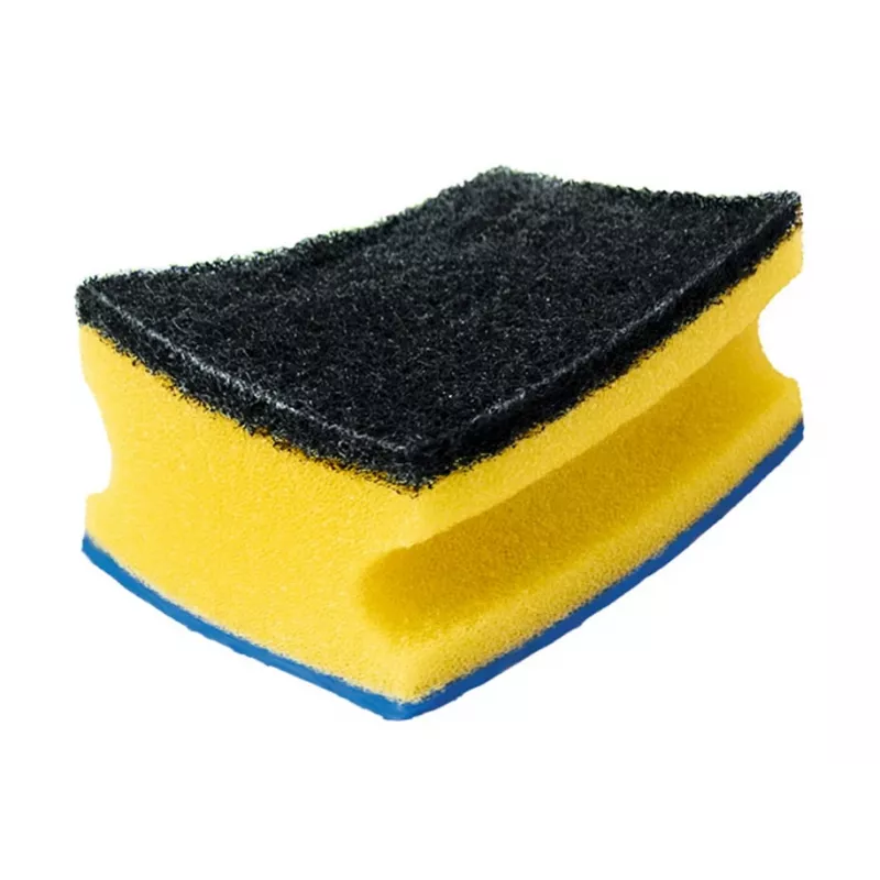 Esponja VILEDA retangular fibra, lavagem à mão, amarela/preta/azul, pack de 3
