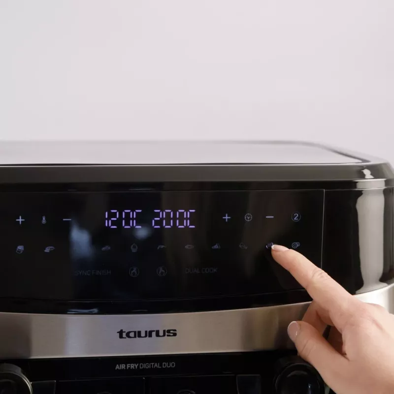 Taurus Air Fry Digital Duo Duplo 9 L 2200 W fritadeira de ar quente preto