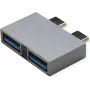 Adaptador ROLINE USB3.2Gen1 2x C - A macho/fêmea - adaptador - digital/dados (12.03.2947)