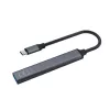 Hub de interface USB 3.0 4 portas SAVIO AK-71 com host USB-C, 5000 Mbit/s, garantia 2 anos