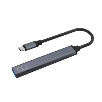 Hub de interface USB 3.0 4 portas SAVIO AK-71 com host USB-C, 5000 Mbit/s, garantia 2 anos