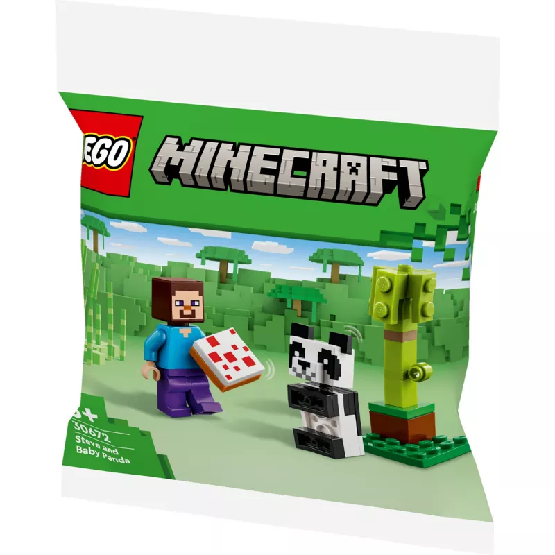 LEGO Minecraft Steve e Panda Bebé 30672 Saco de plástico