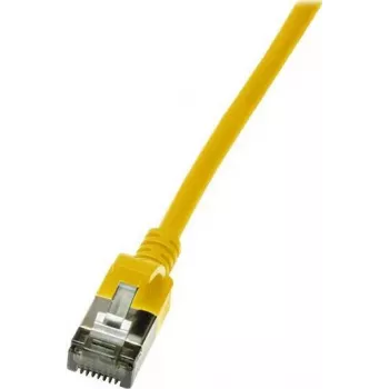 Cabo de rede LogiLink fino U/FTP CQ9027S RJ-45 Cat6a 0,5 m amarelo