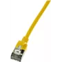 Cabo de rede LogiLink fino U/FTP CQ9027S RJ-45 Cat6a 0,5 m amarelo