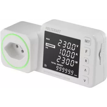 VOLTCRAFT SEM5000 CH medidor de custos de energia previsão de custos, função de alarme, tarifa elétrica ajustável, função de registo de dados (VC-12936580)