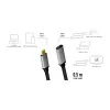 Cabo USB LogiLink USB 3.2 Gen 2 CUA0105 0,5 m USB-C preto cinzento
