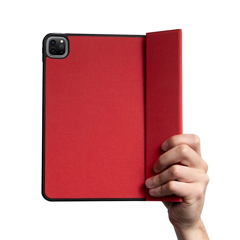 Crong FlexFolio CRG-FXF-IPD112-RED capa tipo folio para iPad Air 11 M3 (2025)/M2 (2024), iPad Air 10.9 (5-4 ger.), iPad Pro 11 (2022-2021), 27,7 cm (10,9″), com suporte para Apple Pencil, vermelha