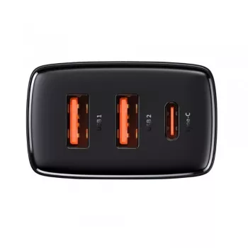 Carregador USB Baseus 30W QC PD3.0 Type-C carregamento rápido para iPhone 17 16 15 14 13 12 Pro Max Xiaomi Samsung