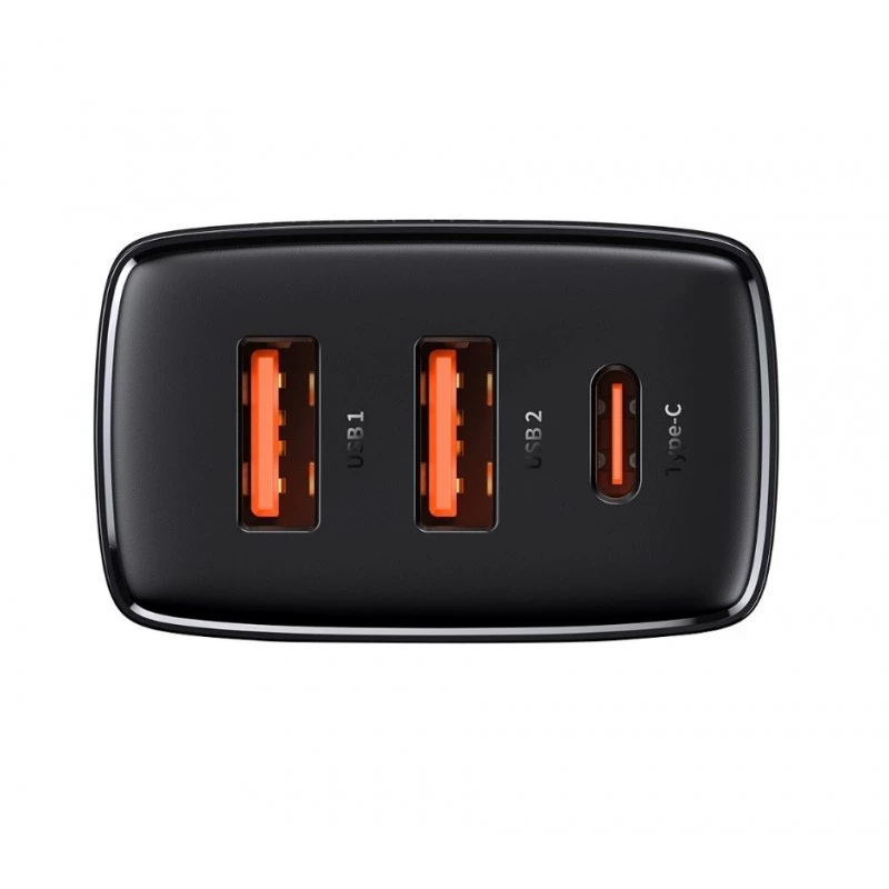Carregador USB Baseus 30W QC PD3.0 Type-C carregamento rápido para iPhone 17 16 15 14 13 12 Pro Max Xiaomi Samsung