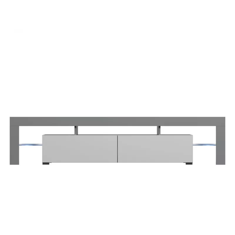 Cama Meble TORO 200 móvel de TV, cinzento/branco brilhante