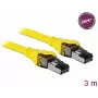 Cabo de rede DeLOCK 86583 Cat8.1 S/FTP 3m amarelo