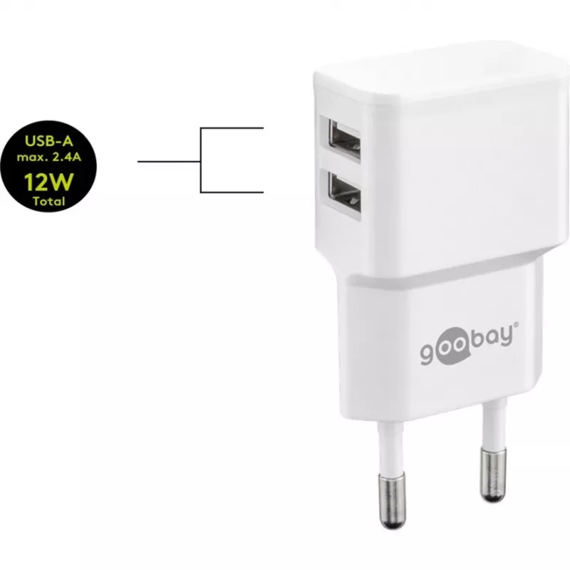 Goobay 44985 Cabo para Telemóvel Branco