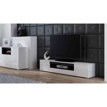 Suporte de TV para cama VIVA 180 branco/branco brilhante + preto