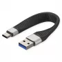 ROLINE Cabo de silicone USB 3.2 Gen 2 C-A ST/ST 10Gbit/s Emark preto 11 cm 11 - Cabo - Digital/Dados