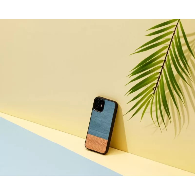 Capa para telemóvel Man and Wood para iPhone 12 mini — Denim preto