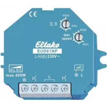 Dimmer e interruptor de encastrar Eltako EUD61NP-230V azul - branco dimmer (851932)