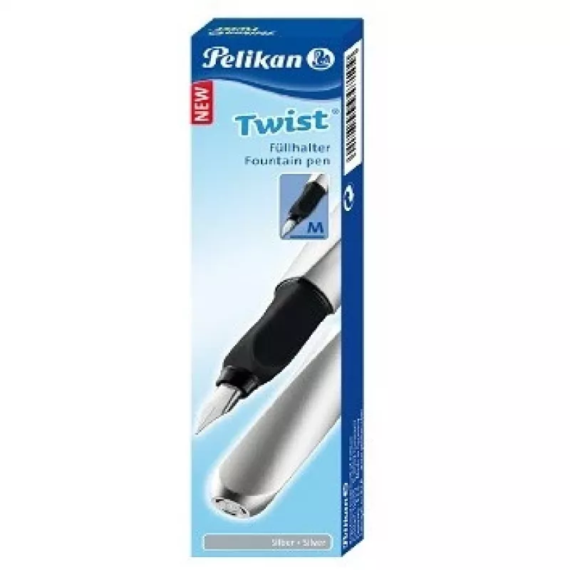 Caneta de tinta permanente Pelikan 947101 sistema de enchimento integrado Prateado