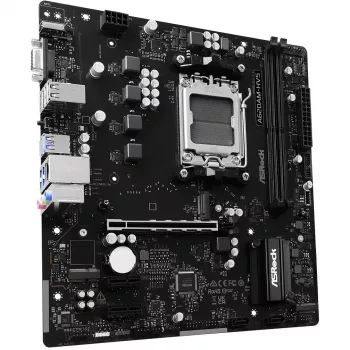 Motherboard ASRock A620AM-HVS Micro ATX — chipset AMD A620A, Socket AM5, DDR5, 2 DIMM, até 128 GB, HDMI 2.1, M.2 2280
