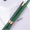 Capa com colar para telefone Lookabe para iPhone 7/8 Plus — dourado com fita verde