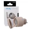 Shelly Wave Outdoor Plug S LR ficha inteligente para exterior, Z-Wave Long Range, IP44, 230 V, 12 A, 2500 W, medição de energia, SmartStart, OTA, LED, mocha