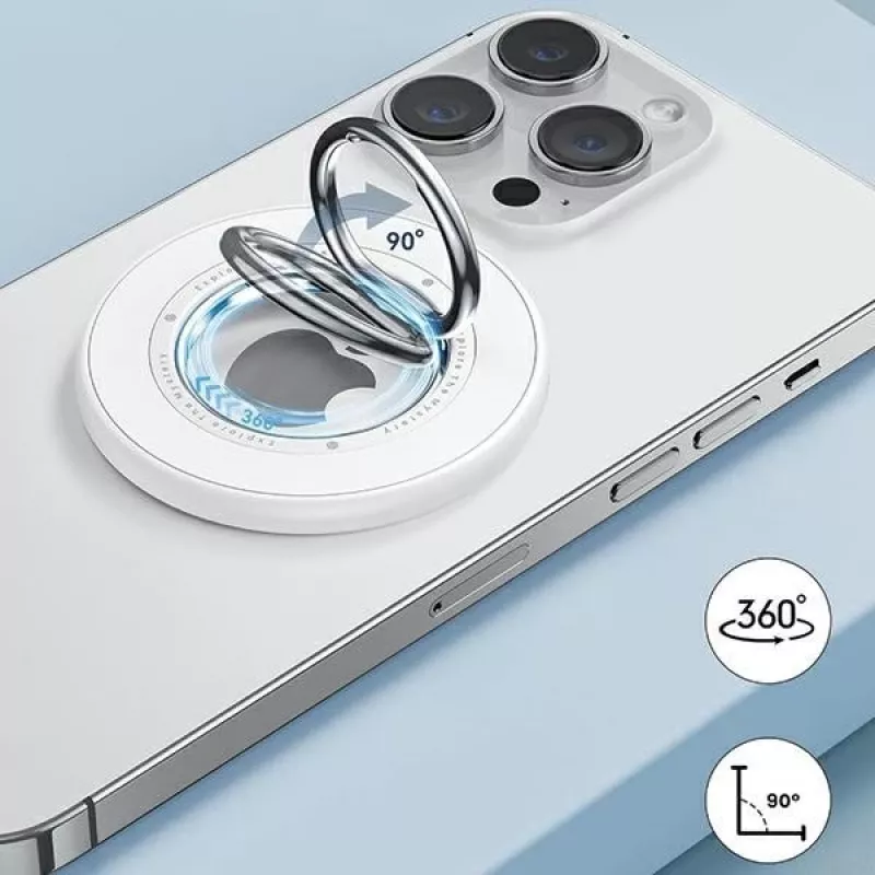 Suporte magnético de anel de dupla face SODI BM-350 branco compatível com MagSafe