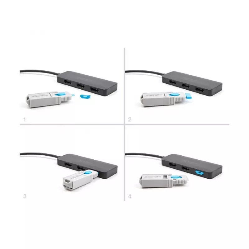 Bloqueador de porta DeLOCK HDMI fêmea pack de 10 azul